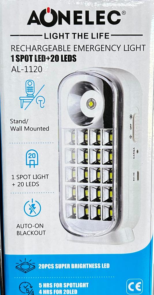 Mini Rechargeable Emergency Light-20 leds