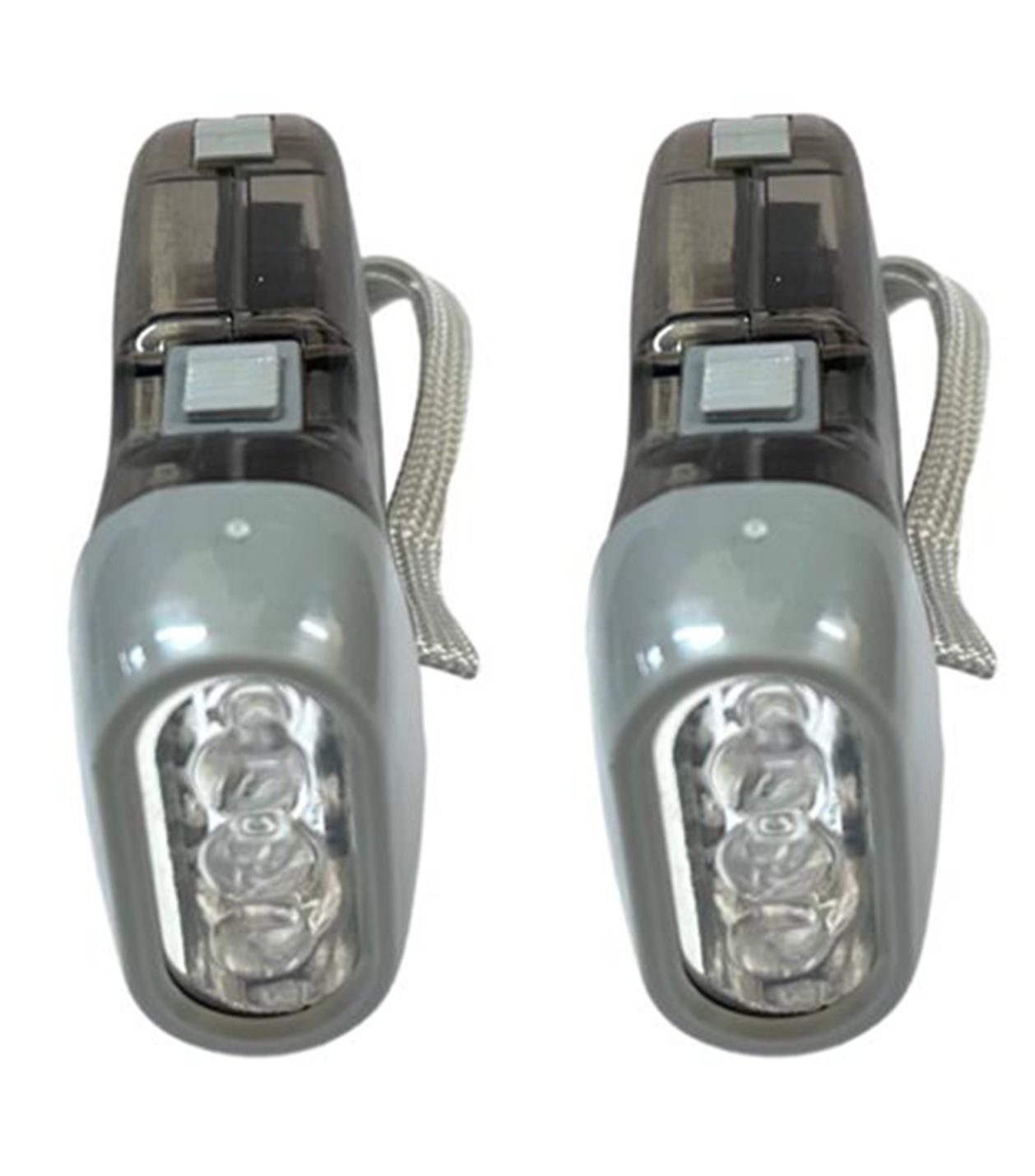 Hand Pressing Power Flashlight 3 led Pack of 2