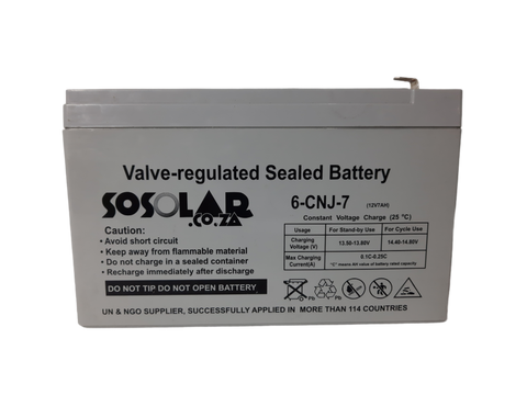 Sosolar 7Ah 12v Gel Battery