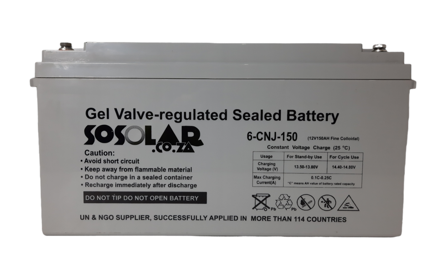 Sosolar 150Ah 12v Gel Battery