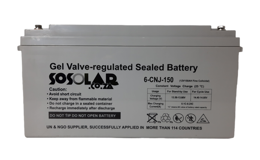 Sosolar 150Ah 12v Gel Battery