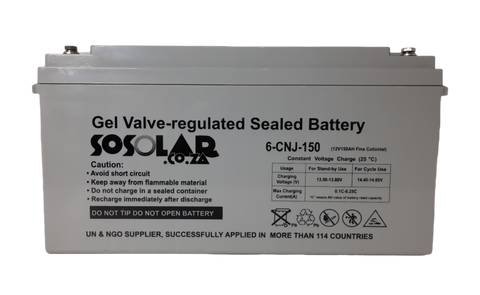 Sosolar 150Ah 12v Gel Battery