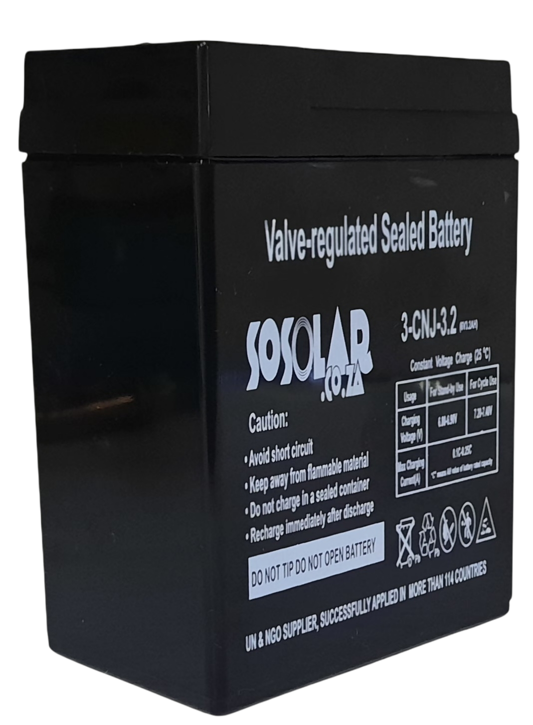 Sosolar 3.2Ah  6V Gel Battery