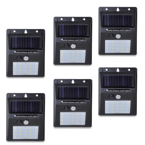 Solar Led Wall Light - 6 pack -Bulk Deal Motion Sensor