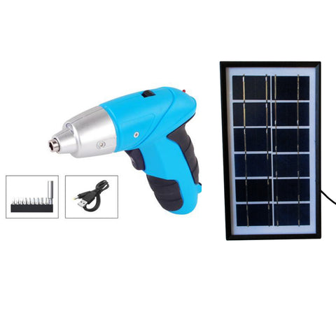 Cordless Screwdriver Solar - with Bits - 4W Panel